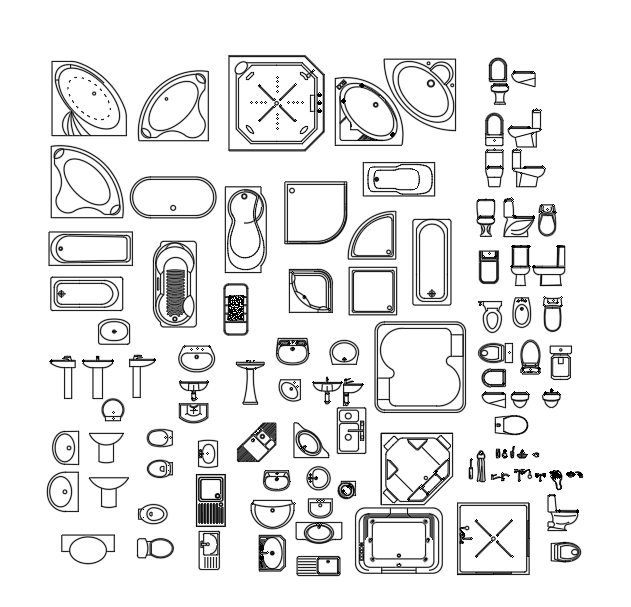 Autocad 2D DWG Furniture Block Drawings Templates Home Decor -  Portugal