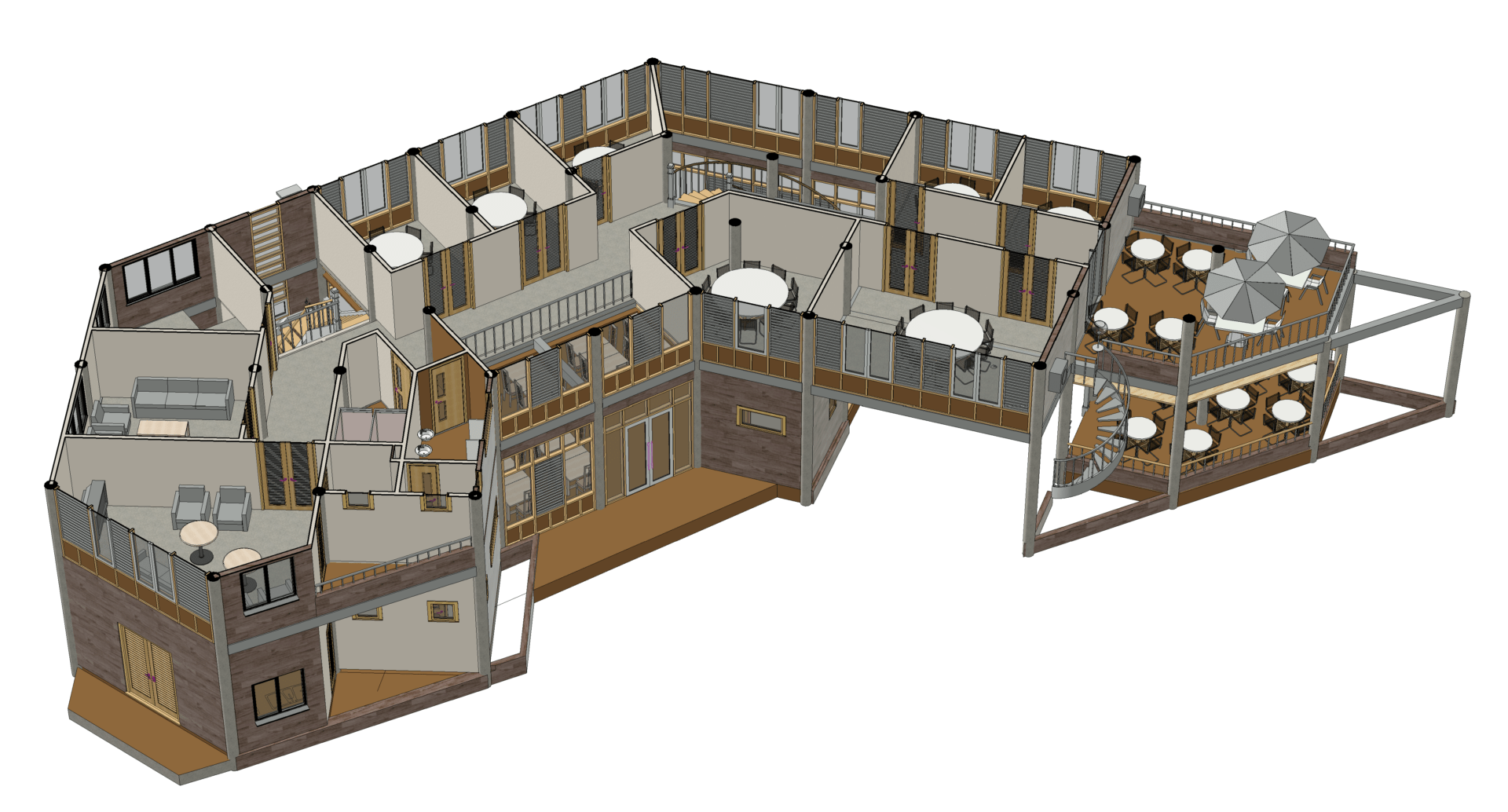 3D Revit Model Of Restaurant (Free)