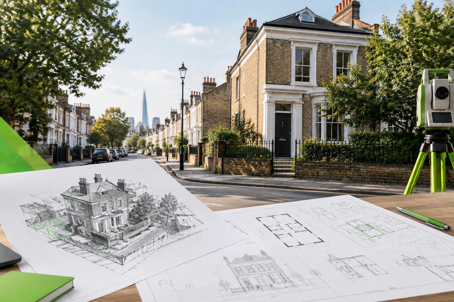 London residential property with architectural planning drawings